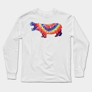 Tie-Dye Hippo Long Sleeve T-Shirt